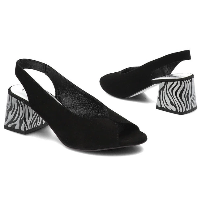 Sandále Chebello - 4098_-037-000-PSK-S22 Czarny Zamsz