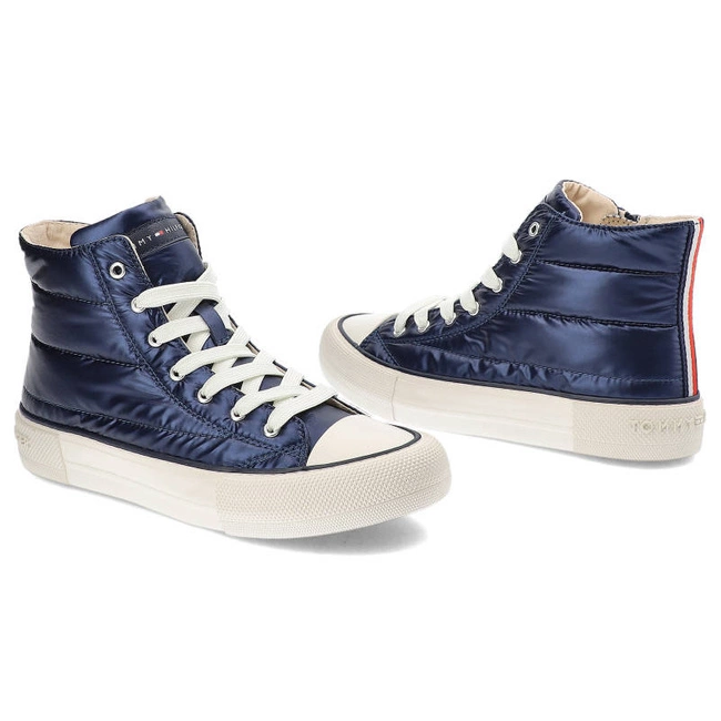 Plátenky Tommy Hilfiger - T3A9-32290-1437800-High Top Lace-Up Sneaker Blue 800