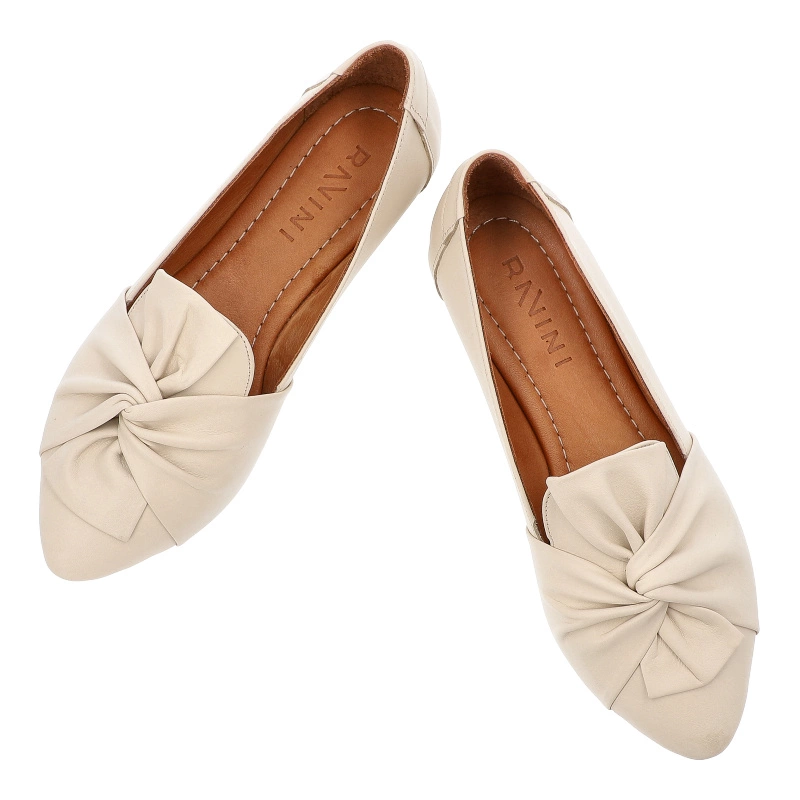 Baleríny RAVINI - 3011-D Beż Bone