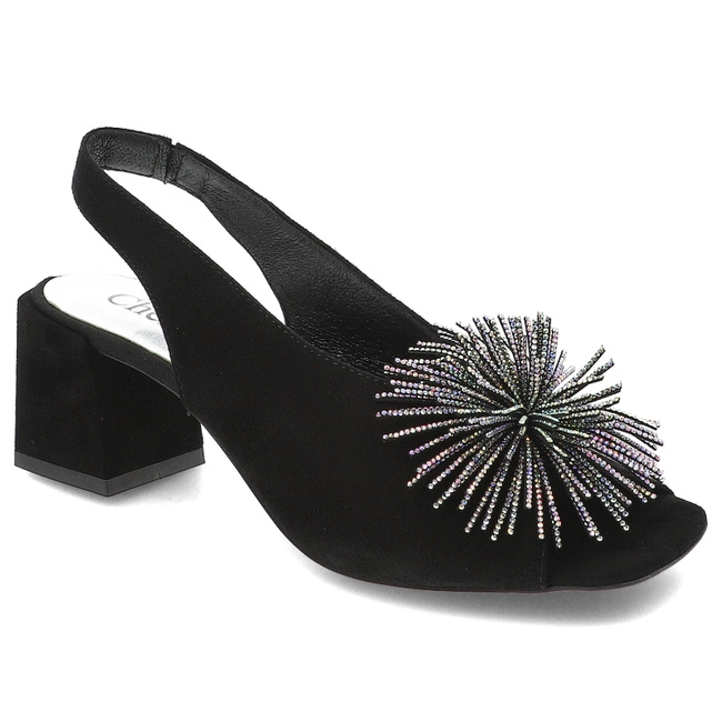 Sandále Chebello - 4385_-037-000-PSK-S182 Czarny Zamsz