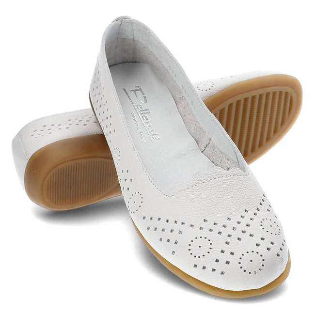 Baleríny Pollonus - 5-1493-004 Verona Biały