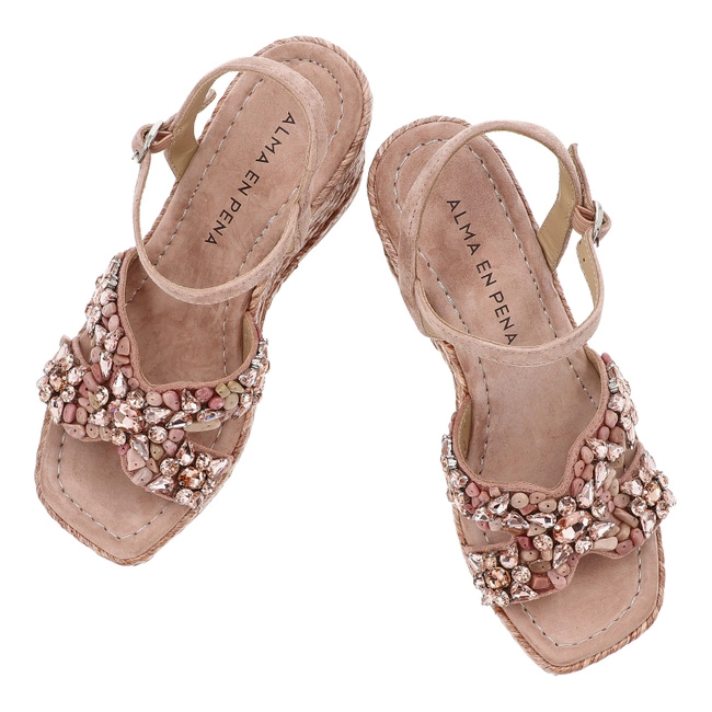 Sandále ALMA EN PENA - V251278 Suede Old Pink