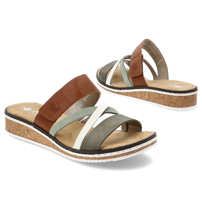 Šľapky RIEKER - V3652-91 Multi