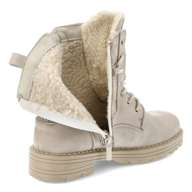 Šnúrovacie Členkové Topánky MUSTANG - 1472-603-243 Ivory