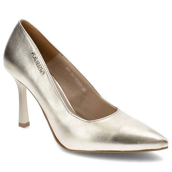 Lodičky Karino - 4559/074-P Złoty/Lico