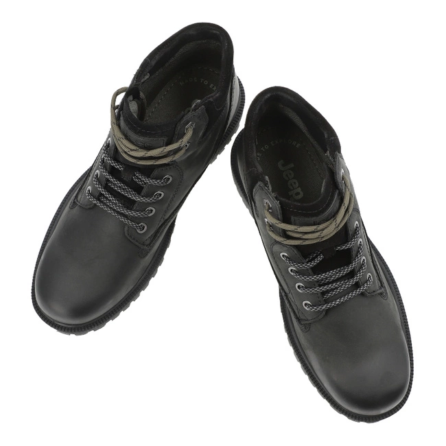 Turistické Topánky Jeep - JM42000A 062 Black