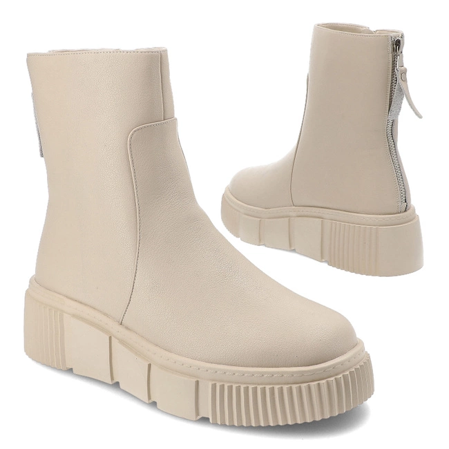 Členkové Topánky Cambell - 24-58307BG Beżowy