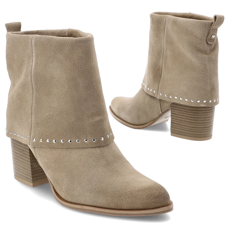 Členkové Topánky KARINO - 5560/001-P Beż/Welur