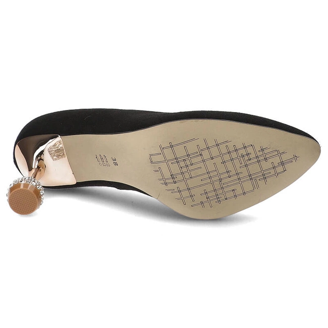 Lodičky Espirito - C-1287/2 Czarny Zamsz