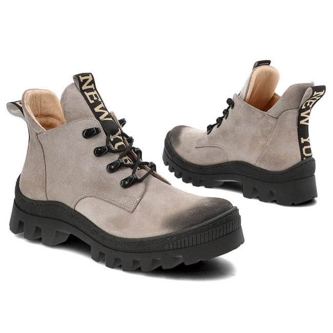 Členkové Topánky Damiss - DS-735 Jasny Beż Welur