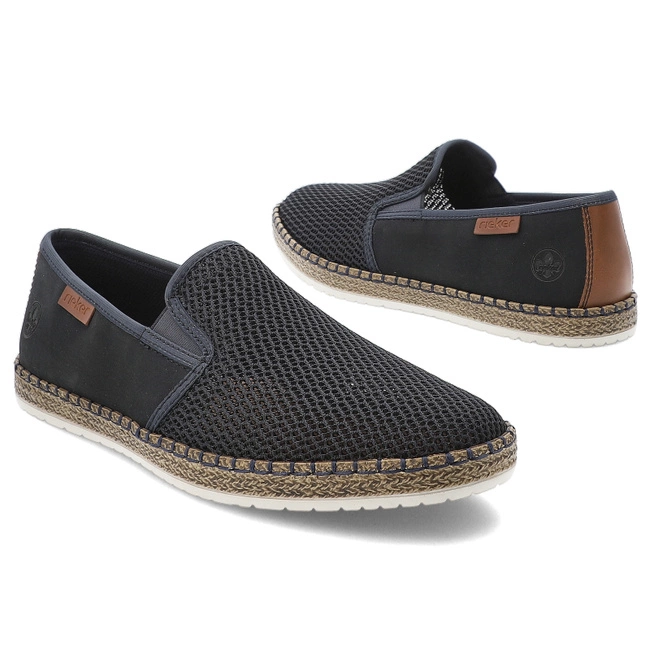 Espadrilky RIEKER - B5265-14 Blue