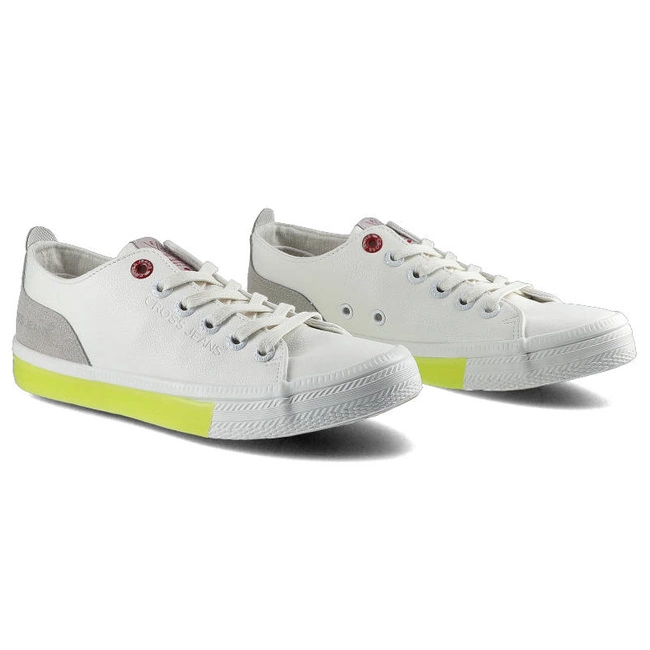 Plátenky Cross Jeans - FF2R4042C Biały/Żółty