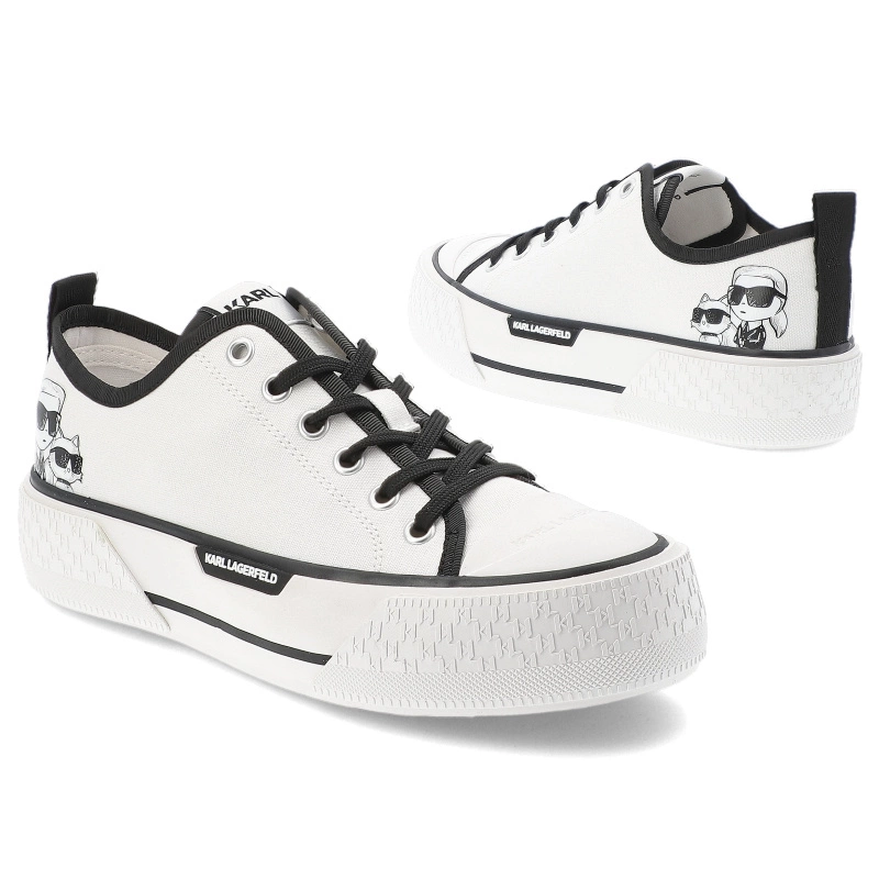 Plátenky KARL LAGERFELD - KL60614T 911 White Canvas