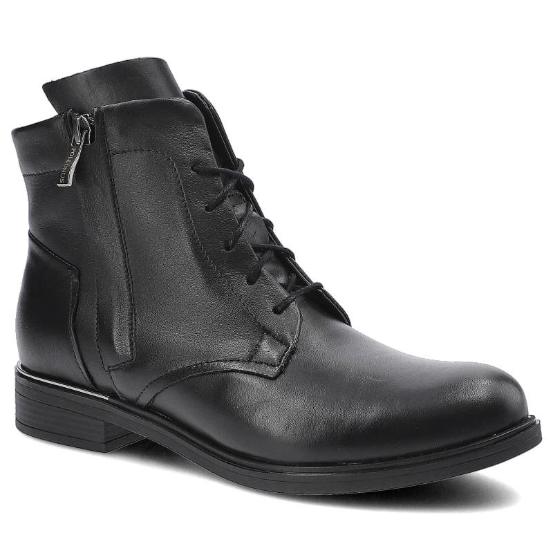 Šnúrovacie Členkové Topánky Pollonus - 5-1005-001 Czarny Lico