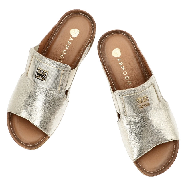 Šľapky ARMODO - 50109 Kryształ Złoto/Złoty