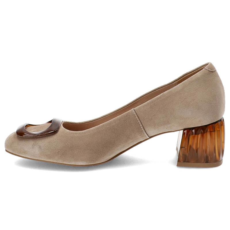 Lodičky Espirito - C-1198/7 Beż Zamsz/Ozdoba