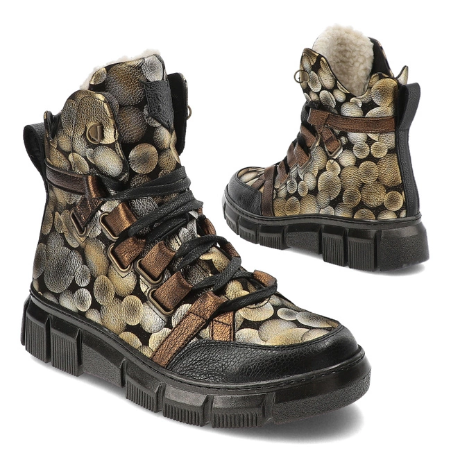 Šnúrovacie Členkové Topánky Maciejka - 06158-25/00-4 Złoto