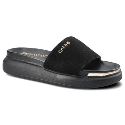 Šľapky Carinii - B7235_-063-000-000-E48 Czarny