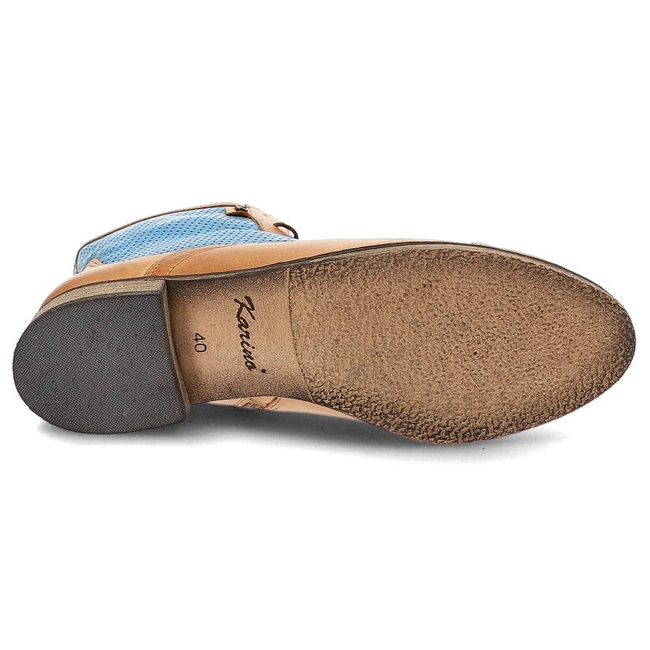 Členkové Topánky Karino - 754/055-P Rudy/Niebieski