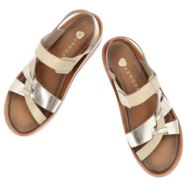 Sandále ARMODO - 40397 Bf.Beż+Bf.Złoto