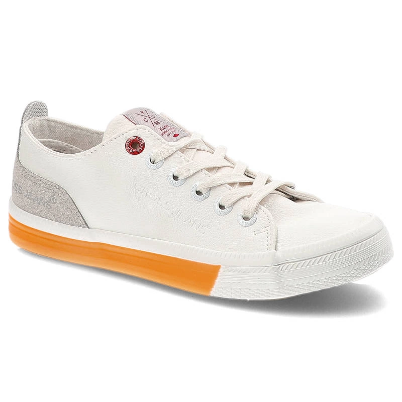 Plátenky Cross Jeans - FF2R4043C Biały/Pomarańcz