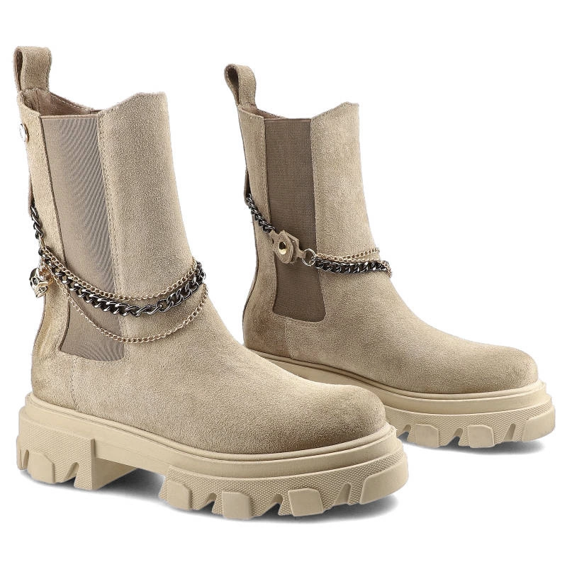 Členkové Topánky Carinii - B5962_-O17-000-000-E33 Beż