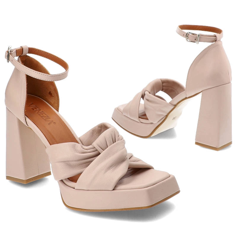 Sandále Venezia - 160S23352 Pudra Różowy