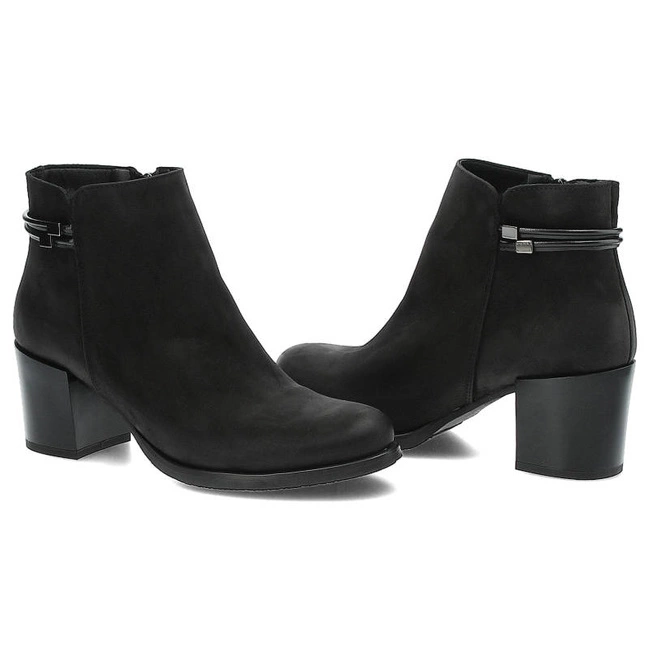 Členkové Topánky Gamis - 3511 Czarny Nubuk