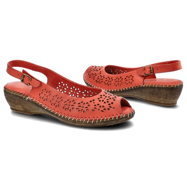 Sandále Lanqier - 38C297 Czerwony