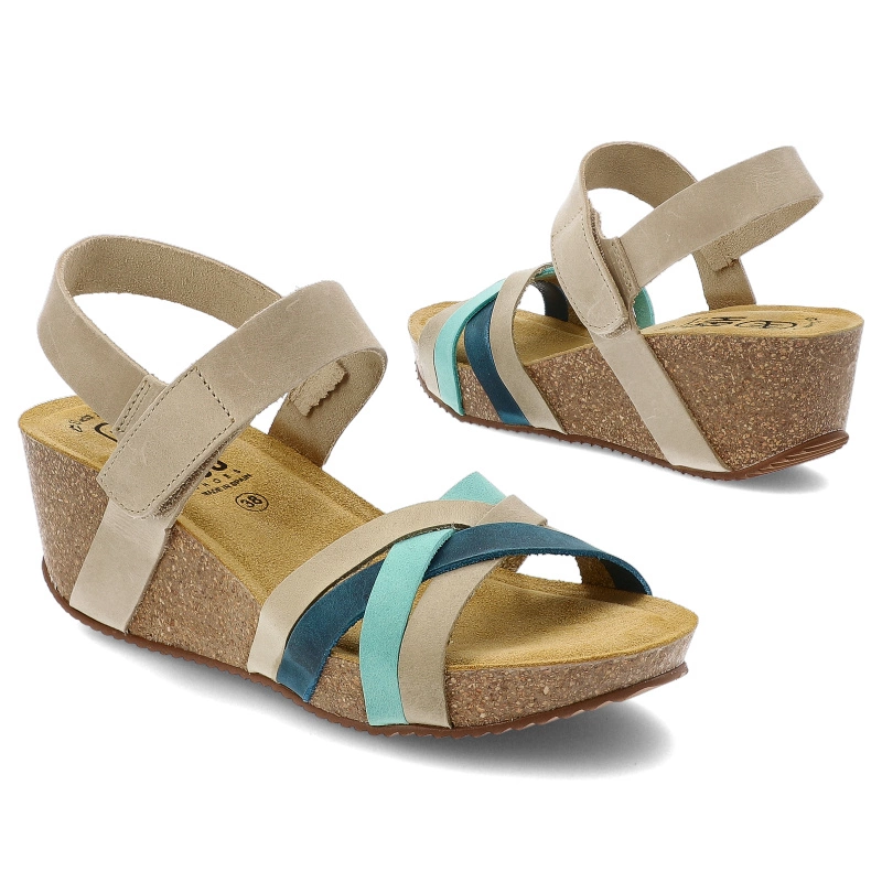 Sandále HEE - 25012 Apure Nat/Mi/Jea