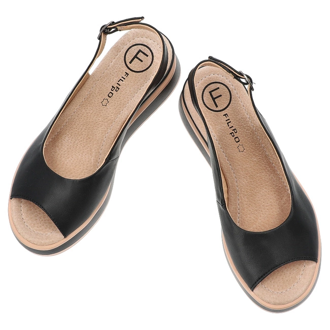 Sandále FILIPPO - DS6153/25 BK Czarny