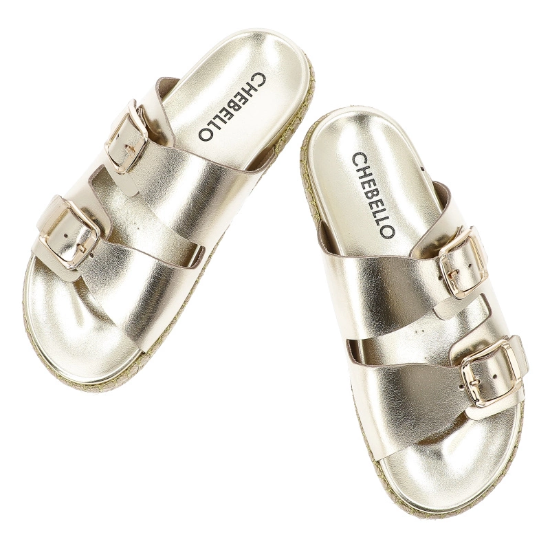 Šľapky CHEBELLO - 4650_-028-000-PSK-S374 Złoty