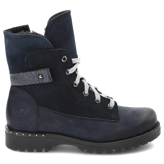 Členkové Topánky Pollonus - 5-0816-002 Granatowy Samuel/Welur