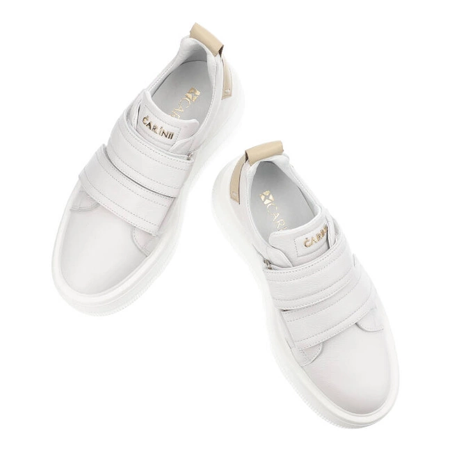Tenisky Carinii - B9400_-I81-S30-000-G36 Biały/Beż
