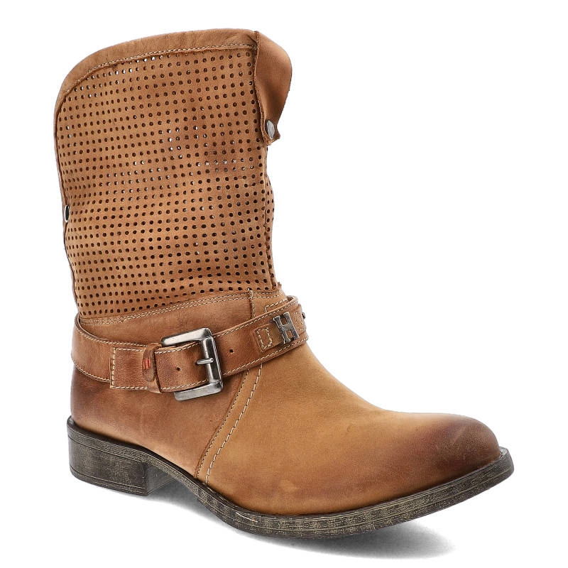 Členkové Topánky Carinii - B2175 Brązowy Ażur