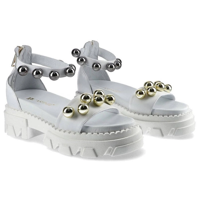 Sandále Carinii - B7226_-L46-000-000-E49 Biały