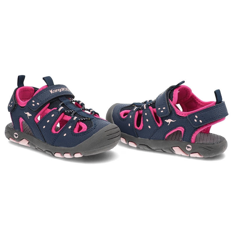 Sandále Kangaroos - 18731 000 4294 K-Trek Dk Navy/Fandango Pink