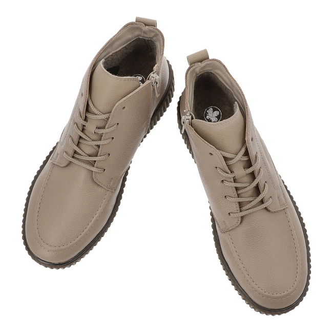 Šnúrovacie Členkové Topánky RIEKER - Y4304-20 Beige