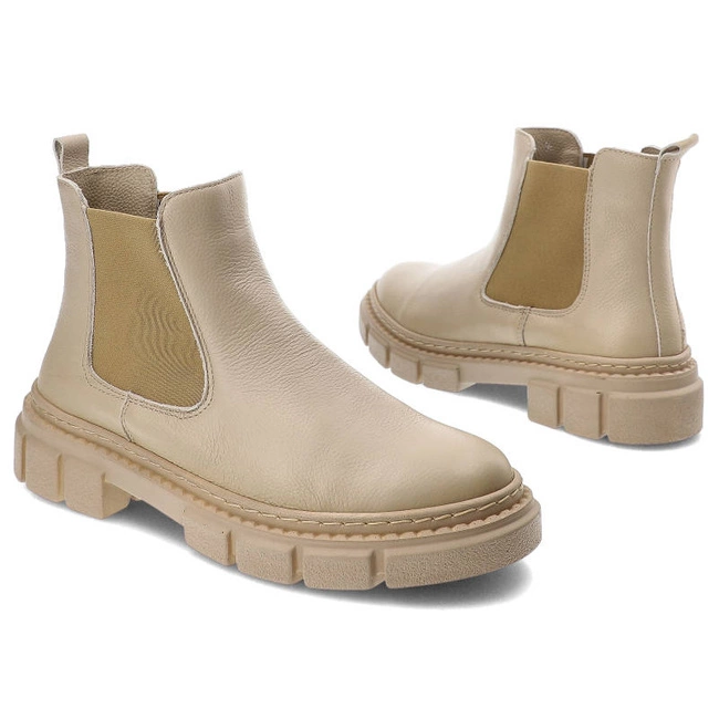 Členkové Topánky Chelsea Wasak - 0708 Ecru Groszek