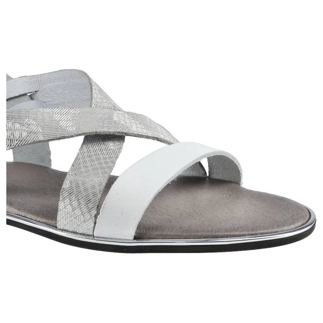 Sandále Lemar - 40033 Bf.Biały/Moro Metal Srebro