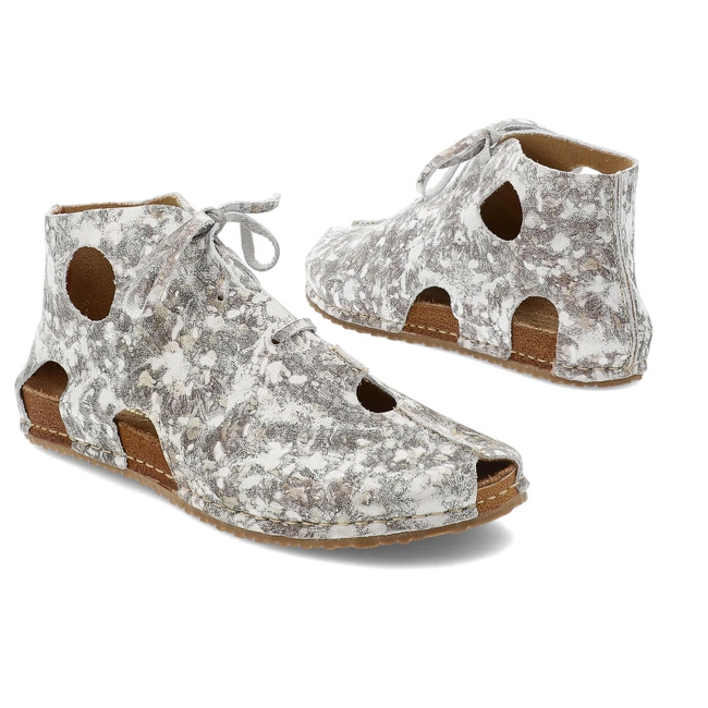 Šnúrovacie Členkové Topánky MACIEJKA - 03426-46/00-6 Miedziany Na Białym