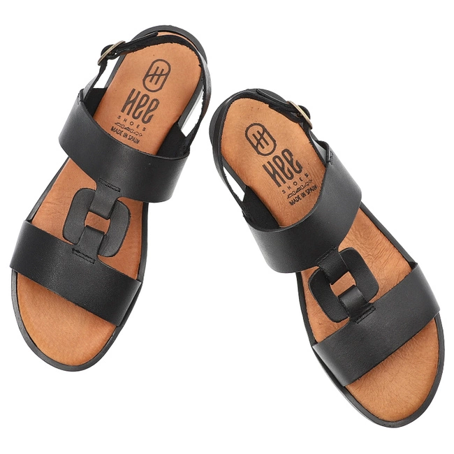 Sandále HEE - 24364 Vaquetilla Negro