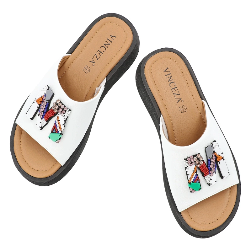 Šľapky VINCEZA - 66623 WH Biały