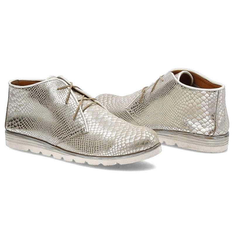 Šnúrovacie Členkové Topánky La’viano - 1155 Silver Python