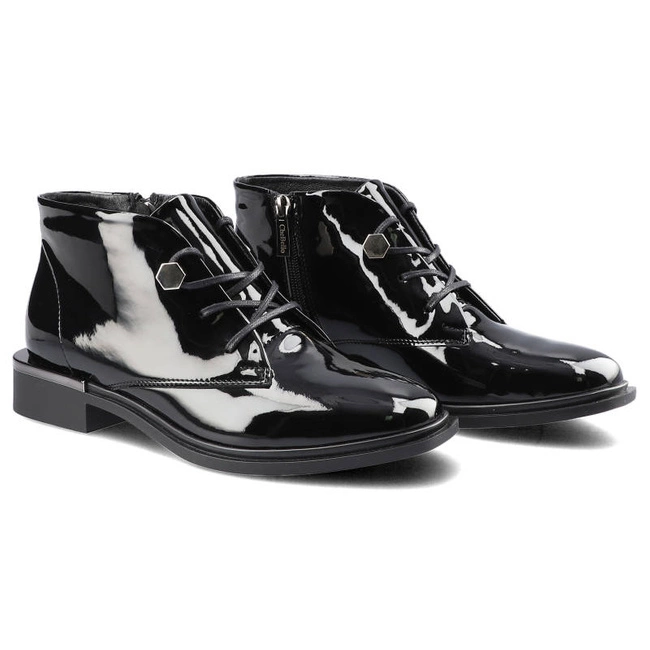 Členkové Topánky Chebello - 2586_-036-000-MIC-S125 Czarny Lakier