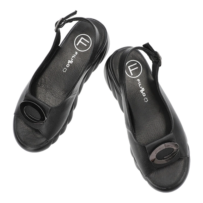 Sandále FILIPPO - DS7011/25 BK Czarny