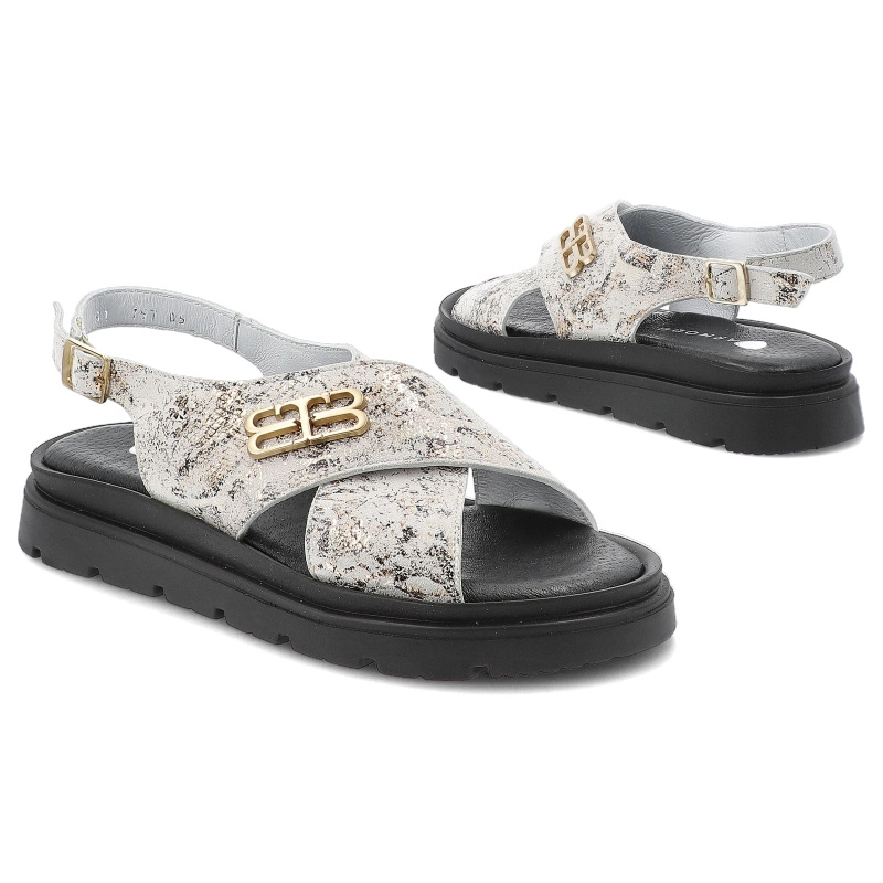 Sandále ARMODO - 5-1757-005 Boa Złoto Biały