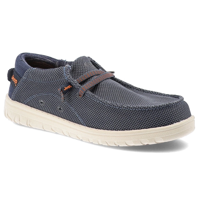 Poltopánky JEEP - Samoa Wallabee Knit JM51030A 100 Blue