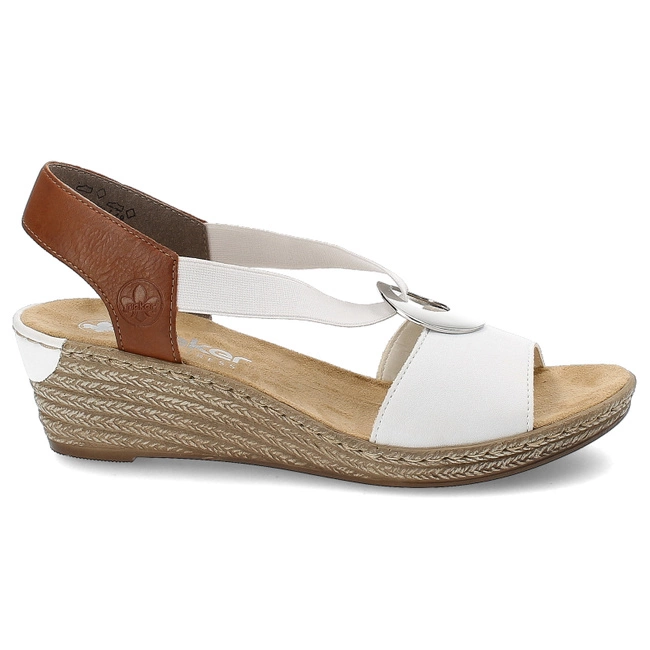 Sandále Rieker - 624H6-81 White Combination