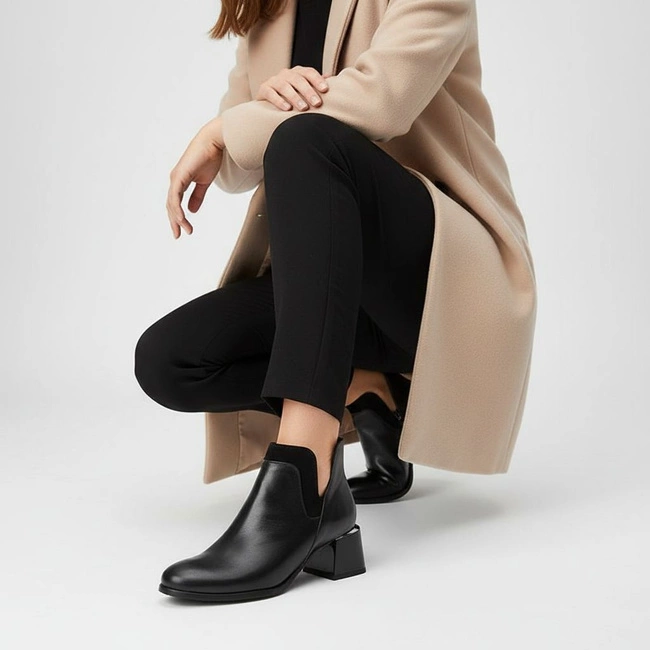 Členkové Topánky ARMODO - 60559 S.Czarny+W